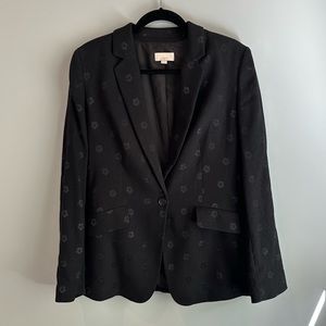 Loft Floral Black Blazer, size 10, worn once
